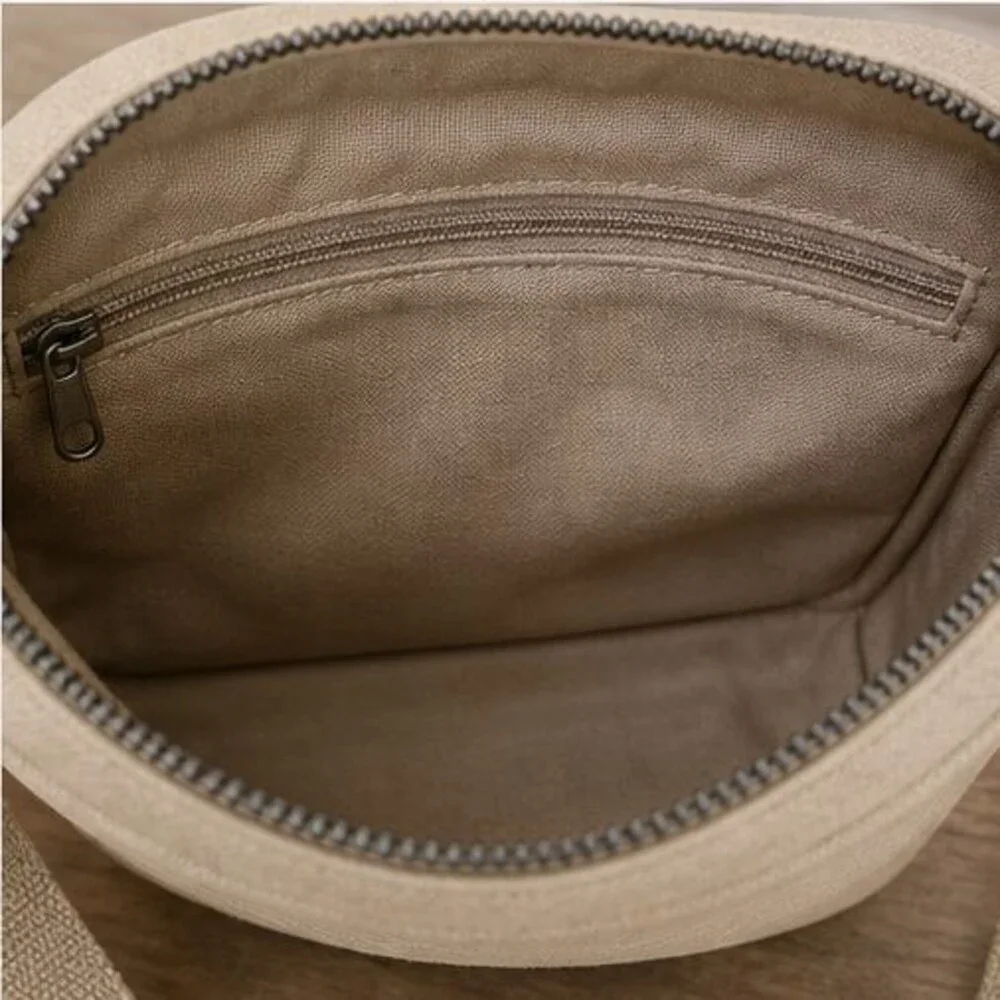 Sand Nylon Crossbody Bag